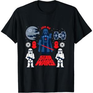 imageStar Wars Classic Darth Vader Join Me Empire Chibi TShirtBlack