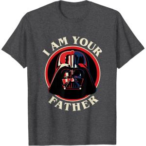 imageStar Wars Fathers Day I Am Your Father Vader Vintage TShirtDark Heather Grey