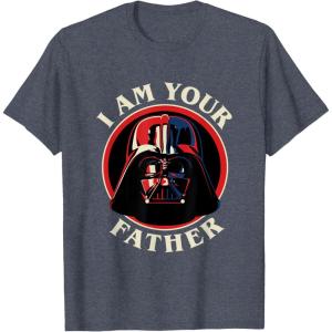 imageStar Wars Fathers Day I Am Your Father Vader Vintage TShirtHeather Blue