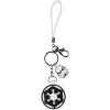 imageBioworld Star Wars Galactic Empire Rubber Air Tag Holder Keychain Wristlet With Lobster Claw Clasp and 15quot Rubber Stormtrooper Pendant