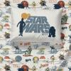 imageJay Franco Kids Sheet Set with Fitted Flat Sheets ampamp Pillow Cover  UltraSoft Bedding with Pillowcase for Room Decor Beige  Star Wars 4 Piece Full