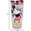 imageSilver Buffalo Star Wars Featuring Luke Skywalker Princess Leia Hans Solo Chewbacca Yoda R2D2 and C3PO Double Wall Stainless Steel Travel Mug With Handle 15 OuncesDisney Mickey Pose Over Toss