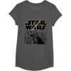 imageStar Wars Classic Darth Vader Empire Attack Panel TShirtAsphalt Grey
