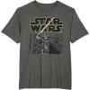 imageStar Wars Classic Darth Vader Empire Attack Panel TShirtAsphalt Grey