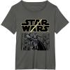 imageStar Wars Classic Darth Vader Empire Attack Panel TShirtAsphalt Grey