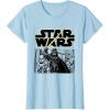 imageStar Wars Classic Darth Vader Empire Attack Panel TShirtBaby Blue