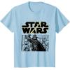 imageStar Wars Classic Darth Vader Empire Attack Panel TShirtBaby Blue