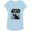 imageStar Wars Classic Darth Vader Empire Attack Panel TShirtBaby Blue