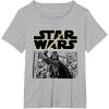 imageStar Wars Classic Darth Vader Empire Attack Panel TShirtHeather Grey
