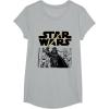 imageStar Wars Classic Darth Vader Empire Attack Panel TShirtHeather Grey