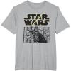 imageStar Wars Classic Darth Vader Empire Attack Panel TShirtHeather Grey