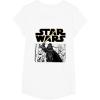 imageStar Wars Classic Darth Vader Empire Attack Panel TShirtWhite