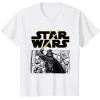 imageStar Wars Classic Darth Vader Empire Attack Panel TShirtWhite