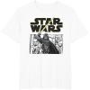 imageStar Wars Classic Darth Vader Empire Attack Panel TShirtWhite