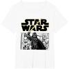 imageStar Wars Classic Darth Vader Empire Attack Panel TShirtWhite