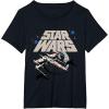 imageStar Wars Classic Death Star XWing Approach TShirtBlack