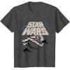 imageStar Wars Classic Death Star XWing Approach TShirtDark Heather Grey