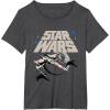 imageStar Wars Classic Death Star XWing Approach TShirtDark Heather Grey