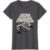 imageStar Wars Classic Death Star XWing Approach TShirtDark Heather Grey