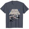 imageStar Wars Classic Death Star XWing Approach TShirtHeather Blue