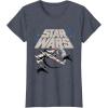 imageStar Wars Classic Death Star XWing Approach TShirtHeather Blue