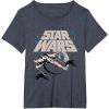 imageStar Wars Classic Death Star XWing Approach TShirtHeather Blue