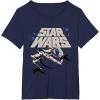 imageStar Wars Classic Death Star XWing Approach TShirtNavy Blue