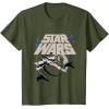 imageStar Wars Classic Death Star XWing Approach TShirtOlive Green