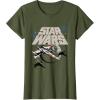 imageStar Wars Classic Death Star XWing Approach TShirtOlive Green