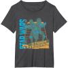 imageStar Wars Classic Stormtrooper Neon Distressed Grid TShirtDark Heather Grey