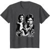 imageStar Wars Han Solo I Know Black ampamp White Portrait TShirtDark Heather Grey
