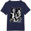 imageStar Wars Han Solo I Know Black ampamp White Portrait TShirtNavy Blue