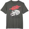 imageStar Wars Millennium Falcon May The Force Be With You TShirtAsphalt Grey