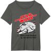 imageStar Wars Millennium Falcon May The Force Be With You TShirtAsphalt Grey
