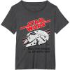 imageStar Wars Millennium Falcon May The Force Be With You TShirtDark Heather Grey