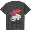 imageStar Wars Millennium Falcon May The Force Be With You TShirtDark Heather Grey