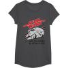 imageStar Wars Millennium Falcon May The Force Be With You TShirtDark Heather Grey