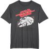 imageStar Wars Millennium Falcon May The Force Be With You TShirtDark Heather Grey