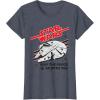 imageStar Wars Millennium Falcon May The Force Be With You TShirtHeather Blue