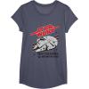 imageStar Wars Millennium Falcon May The Force Be With You TShirtHeather Blue