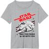 imageStar Wars Millennium Falcon May The Force Be With You TShirtHeather Grey