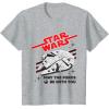imageStar Wars Millennium Falcon May The Force Be With You TShirtHeather Grey