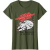 imageStar Wars Millennium Falcon May The Force Be With You TShirtOlive Green