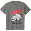 imageStar Wars Millennium Falcon May The Force Be With You TShirtOlive Heather