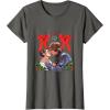 imageStar Wars Princess Leia Han Solo Mistletoe Kiss Holiday TShirtAsphalt Grey