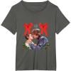 imageStar Wars Princess Leia Han Solo Mistletoe Kiss Holiday TShirtAsphalt Grey