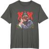 imageStar Wars Princess Leia Han Solo Mistletoe Kiss Holiday TShirtAsphalt Grey