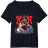 imageStar Wars Princess Leia Han Solo Mistletoe Kiss Holiday TShirtBlack