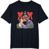 imageStar Wars Princess Leia Han Solo Mistletoe Kiss Holiday TShirtBlack