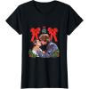 imageStar Wars Princess Leia Han Solo Mistletoe Kiss Holiday TShirtBlack